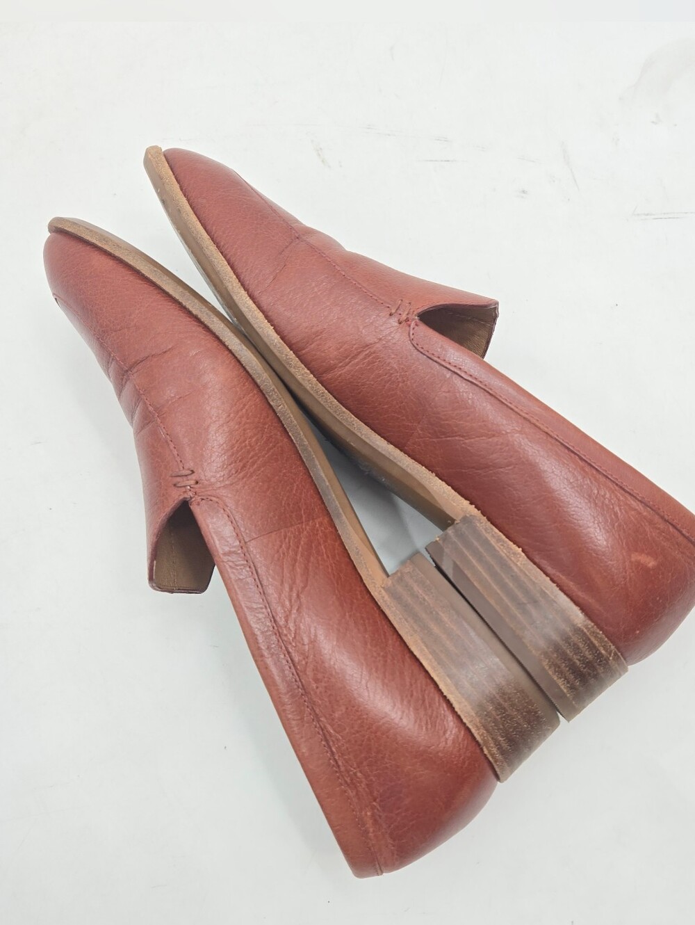 Madewell The Francis Loafers Burnished Mahogany Brown Leather Slip-On - Picture 5 of 12